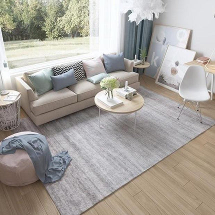 Effen lichtgrijs vloerkleed voor woonkamer