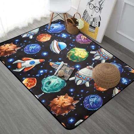 Speelkleed met aliens en ruimteschepen